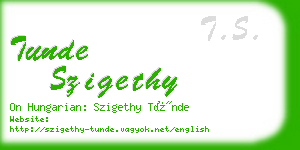 tunde szigethy business card